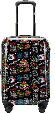 Von Dutch Jax Black 20In Expandable Hardside Spinner Carry-On Suitcase