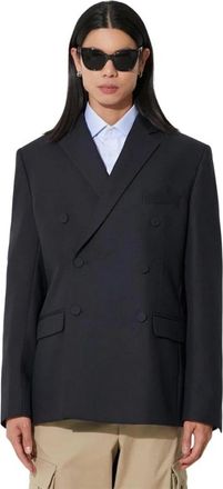 424 Zwarte wollen jas voor mannen - Heren - Blazers - Zwart - L - Wol - Jassen