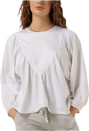 10 Days Ballonmouwblouse in wit - Dames - Blouses - Wit - S - Overhemden