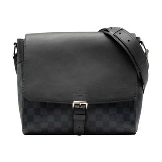 Louis Vuitton Pre-owned Leren Messenger Bag - Heren - Pre-owned - Zwart - Maat: ONE Size Leer