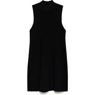 Mango Perkins Sleeveless Sweater Dress in Black at Nordstrom, Size 8