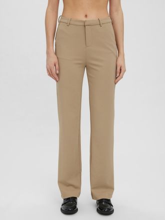 Vero Moda Anzughose VMZAMIRA MW SLIM STRAIGHT PANT NOOS mit G&uuml;rtelschlaufen