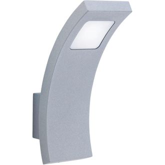 Leds - C4 Leds C4 Sharpe Aplique De Pared Exterior Resistente Al Agua Ip44. Foco Led De Exterior En Aluminio Gris Para Jard&iacute;n. Porche. Patio. Aplique De Luz Led