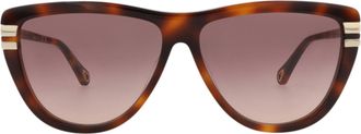 Chlo&eacute; Square-Frame Recycled Acetate Sunglasses