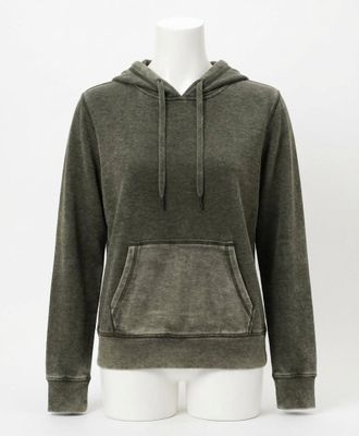 Z Supply Faded Wash Hoodie In Black