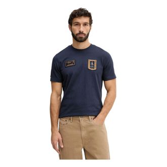 Aeronautica Camiseta con detalle de parche Frecce Tricolori - Tops - Hombre - Azul - S