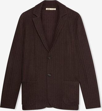 Maurizio Baldassari Rippstrick-Blazer aus Seiden- und Kaschmirmix