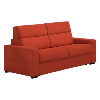 Dmora Sof&aacute; Fijo 2 Plazas Vialfre, Desenfundable, Hidr&oacute;fugo Hecho En Italia, Lavable, 180x95x100h Cm Naranja