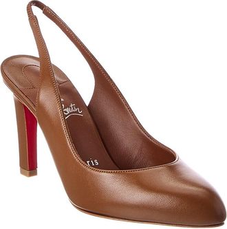 Christian Louboutin Fannylove 85 Leather Slingback Pump