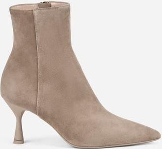 AGL Ide Bootie with Heel in Beige Velour at Nordstrom, Size 39.5