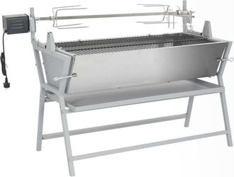 vidaXL Asador Barbacoa De Hierro Y Acero Inoxidable Vidaxl