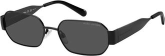 Marc Jacobs Rechthoekige Zonnebril - unisex - Zonnebrillen - Zwart - 56 MM - Accessoires
