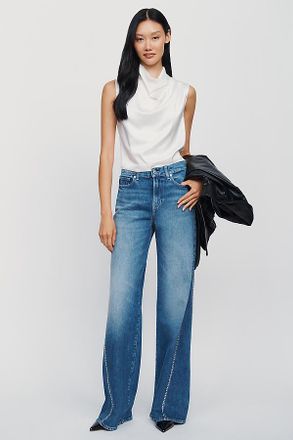 7 For All Mankind Tess High Rise Wide Leg Jeans
