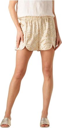 Greek Archaic Kori Dames, Korte broeken, Beige, Maat: XS