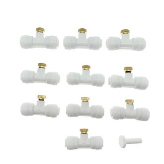 OEM Ugelli Nebulizzatori, Connettore A T Ad Accesso Rapido, Struttura In Ottone Resistente, 10 Pezzi 0,7 Mm Bianco
