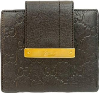 Gucci Brown Leather Wallet (Bi-Fold) (Pre-Owned)