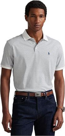 Polo Ralph Lauren Classic Fit Soft Cotton Polo Shirt Mens Clothing Mini Mallets/White : 2XL
