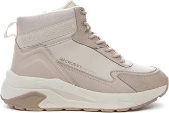 Crosby Beige Casual Enkellaarsjes voor Vrouwen - Dames - Veterlaarzen - Beige - 36 EU - Schoenen