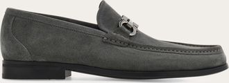 Ferragamo Men Loafer with Gancini buckle Grey Size 10.5