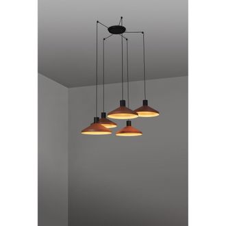 Faro Barcelona Kombo L&aacute;mpara Colgante Terracota &Oslash;400 5l 68597-5l