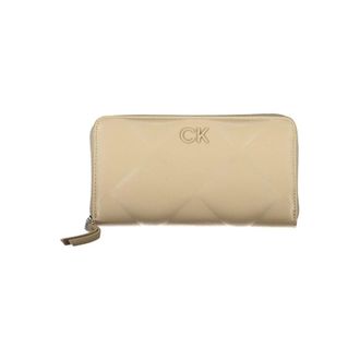 Calvin Klein Accessoires, Dames, Beige, ONE Size, Polyester, Elegante RFID-portemonnee met meerdere vakken
