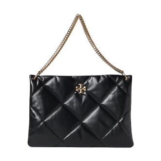 Tory Burch Shoulder Bags, female, Black, ONE SIZE, Quilted Leather Shoulder Bag with Chain