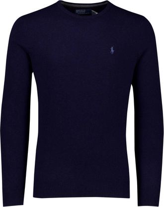 Polo Ralph Lauren Truien & Vesten, Heren, Blauw, XL, Wol, Rondgebreide trui