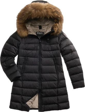 Blauer Kristin Lange Donsjas - Heren - Dons jassen - Zwart - M - Nylon - Jassen