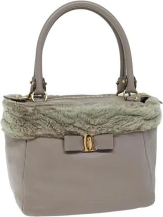 Ferragamo Tweedehands leren handtassen - Dames - Vintage Handtas - Roze - ONE Size - Leer - Vintage