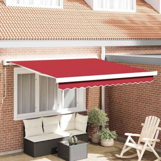 vidaXL Toldo Retr&aacute;ctil Rojo 350 X 250 Cm Tela, Metal Vidaxl