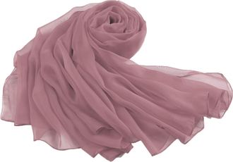 Flora Chiffon Bridal Bridesmaid Shawl Prom Wrap Draping Stole,90 L (Dusky Pink)