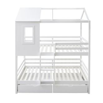 Muemue Litera + 2 cajones madera blanco 90x190/90x190cm