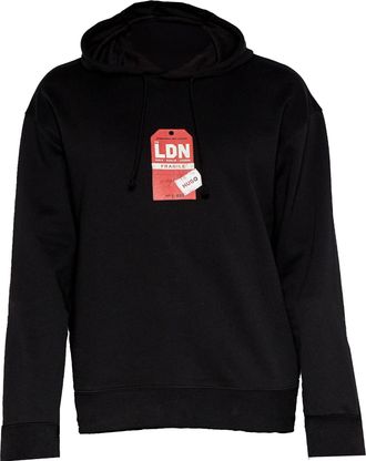 HUGO BOSS Hugo Mens Dagunso Tag Logo Hooded Sweatshirt Hoodie, Black