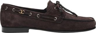 Valentino Garavani Mocassino - Heren - Bootschoenen - Bruin - 42 EU - Leer - Schoenen