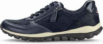 Gabor Rollingsoft Lage Sneaker - Dames - Sneakers - Blauw - 40 1/2 EU - Leer - Schoenen