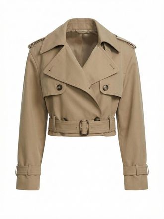 Self Portrait Cropped Trench Jacket