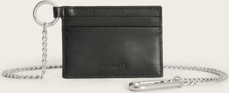 AllSaints Mens Sheep Leather Makoto Chain Leather Cardholder Wallet, Size: One Size