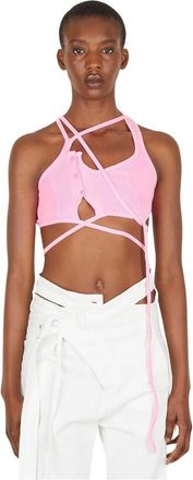 Ottolinger Ottolinger, Tops, Dames, Roze, L, Katoen, Otto Lounge Button Bra Top