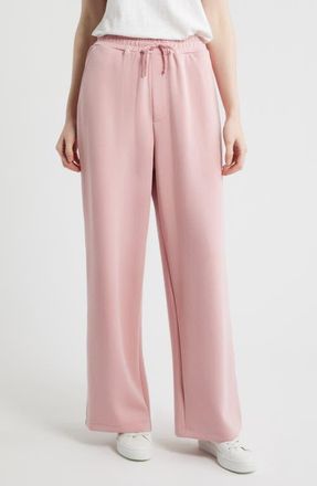 Bernardo Piped Drawstring Waist Knit Pants in Blush at Nordstrom, Size X-Large