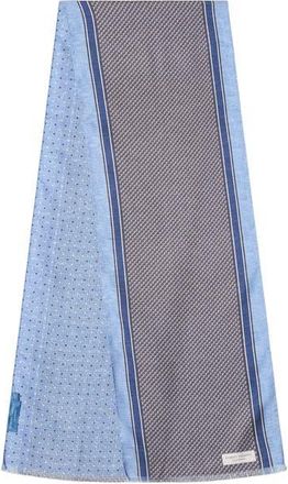 Robert Talbott Niven Houndstooth Scarf in Grey Blue at Nordstrom