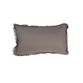 Bazar Bizar Funda de coj&iacute;n de lino en marr&oacute;n 30x50x2 cm