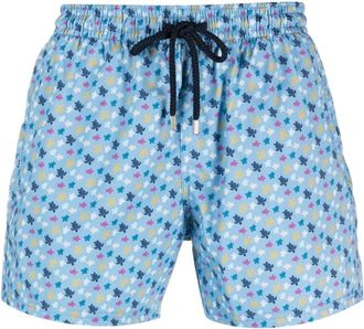 Vilebrequin Moorise turtle print swim shorts - men - Polyamide/Recycled Polyamide/Spandex/Elastane - L - Blue