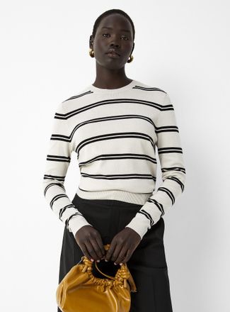 Contemporaine Womens Striped fine-knit sweater