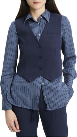 Semicouture Margarita Vest - Dames - Bodywarmers - Blauw - M - Wol - Jassen