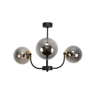 OEM L&aacute;mpara De Techo Colgante, Negra, Pantalla De Cristal, Grafito, 15-122 Esti Ned