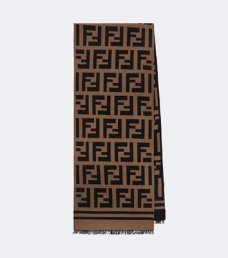 Fendi FF Zucca wool and silk scarf