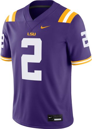Nike LSU Tigers Mens Nike Mens Dri-FIT College Game Jersey in Purple | NC2F08AKCP9-8Z1
