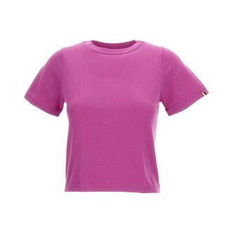 Extreme Cashmere Boxy Short Crew-Neck T-shirt - female - Extreme Cashmere - T-Shirts - Purple - ONE SIZE - Tops