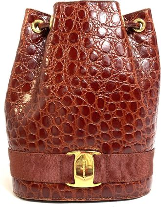 Ferragamo Brown Leather Backpack (Pre-Owned)