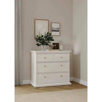 Dmora C&oacute;moda Arika, 4 Cajones, 48.5x96.2x86.9h Cm Blanco